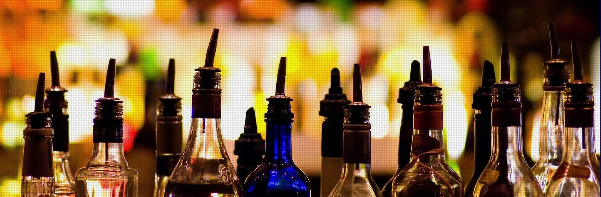 Full bar setup with spirits ready for a Denver private event